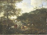 Adam Pijnacker Landscape with cattle painting